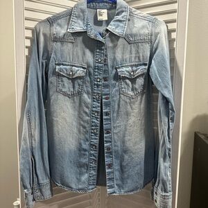 H&M Light Blue Denim Shirt